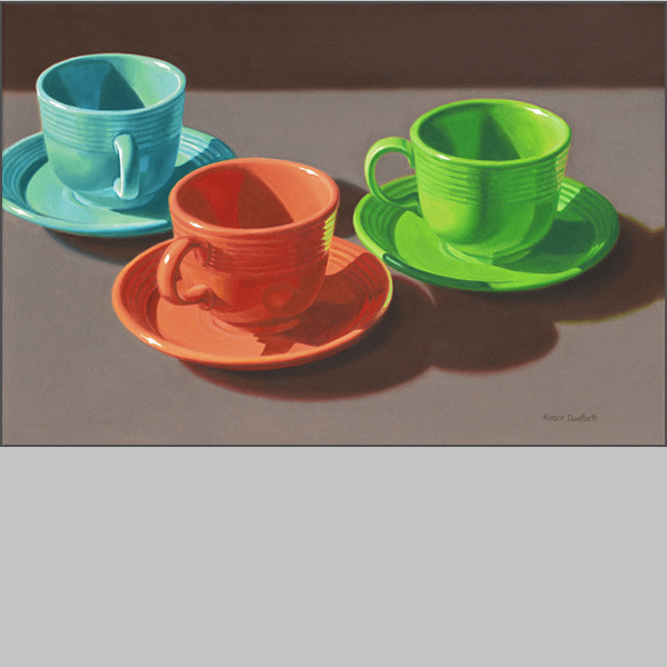 Fiesta Cups and Saucers oil painting